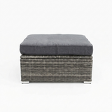 Amani Small Storage Ottoman - Grey Storm — front view