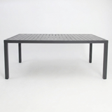 Queensville 11pc Table - Gunmetal — front view