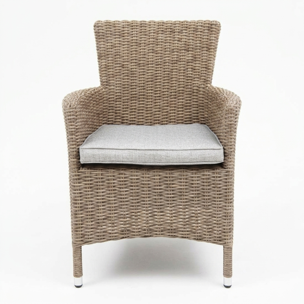 Amani Dining Chair - Driftwood Stone — front view