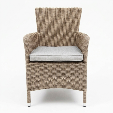 Amani Dining Chair - Driftwood Stone — front view