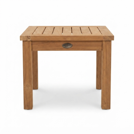 Teak 50 x 50 Coffee Table — front view