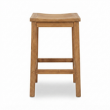 Teak Bar Stool — front view