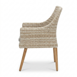 Faro Dining Chair - White Natural — side view