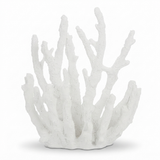 Finger Coral Resin Sculpture White — side view