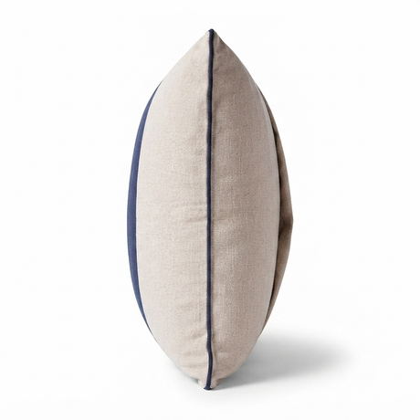 Linen Laguna Stripes - Indoor Cushion (50 x 50) — side view
