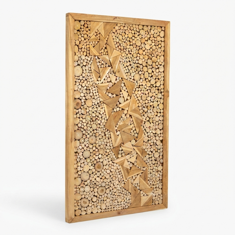 Teak Wall Art - Milkyway — side view