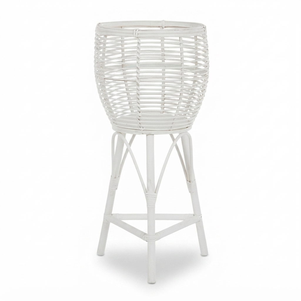 Amiri Rattan Planter Stand - Large — side view