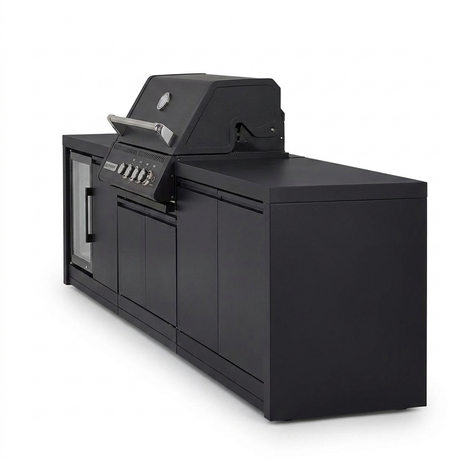 Crossray Xplor Bas BBQ Outdoor Kitchen GD4KB-03 - Black — side view