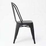 Paris Tolix Chair - Black — side view