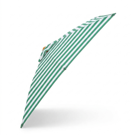 Replacement Canopy for 2m Aluminium Umbrella - Green and White Stripe — side view