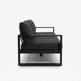 Hayman 3 Seater Lounge - Black — side view