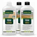 Golden Care Teak Cleaner and Teak Shield Pack — side view