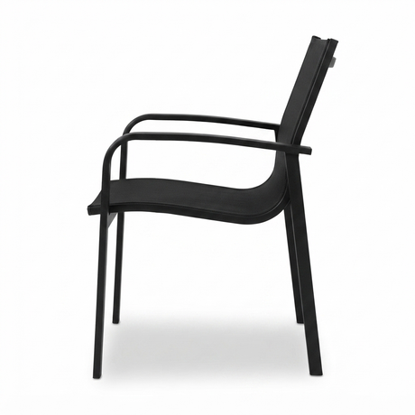 Pandora Black Sling Chair — side view