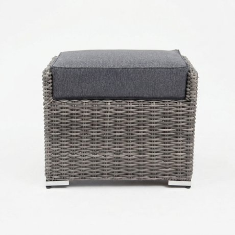 Amani Footstool - Grey Storm — side view