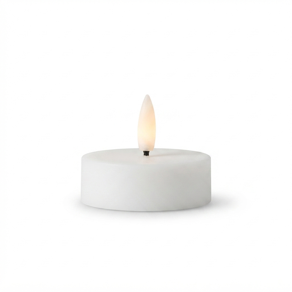 UYUNI Lighting Nordic White Maxi Tealight 6.1 x 2.2cm — side view