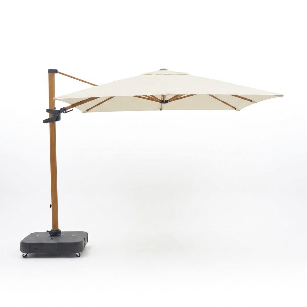 Billy Fresh 3m Roma Canteliever Umbrella with Base — side view