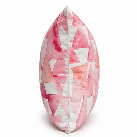 Pyramid Pink Outdoor Cushion 45x45cm — side view