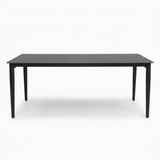 Java 210cm Dining Table - Black — side view