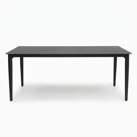 Java 210cm Dining Table - Black — side view