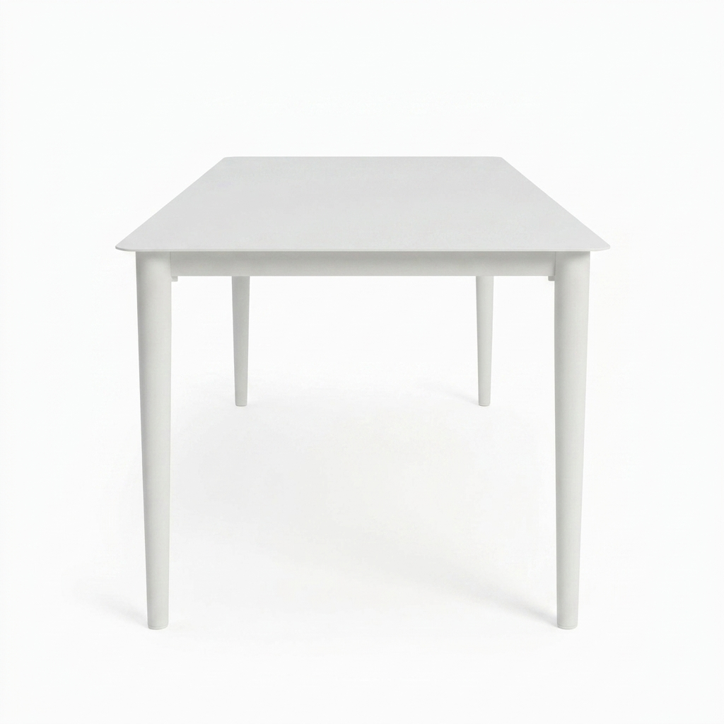 Java 170cm Dining Table - White — side view