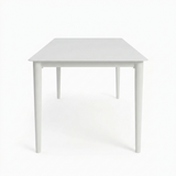 Java 170cm Dining Table - White — side view