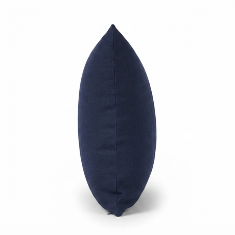 Linen Navy - Indoor Cushion (50 x 50) — side view