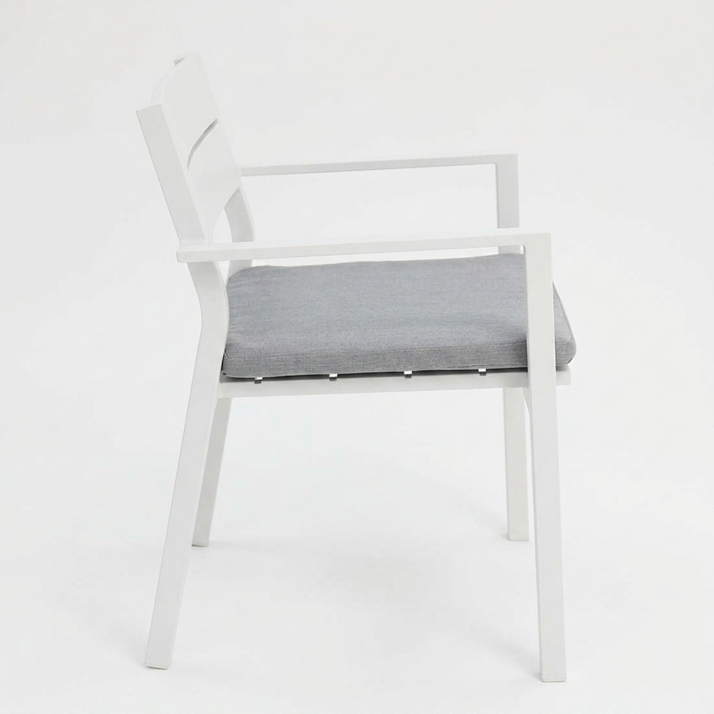 Dallas Dining Chair - White — side view