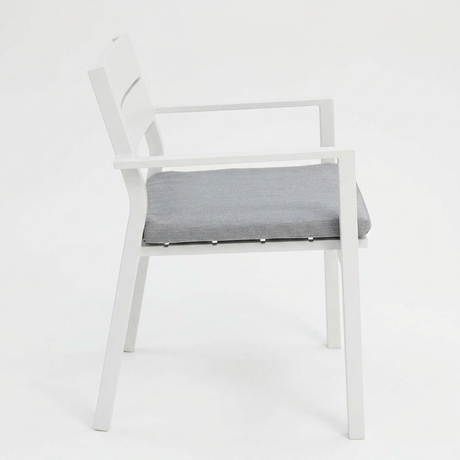 Dallas Dining Chair - White — side view
