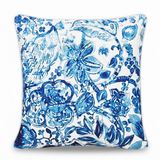 Blue Garden 45x45 Outdoor Cushion — side view