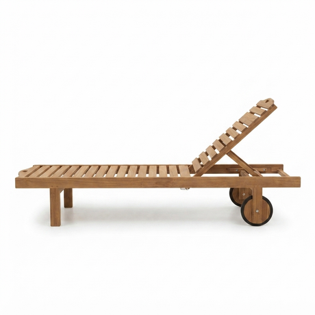 Teak Sunlounge — side view