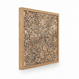 Teak Wall Art Square - Uluwatu — side view