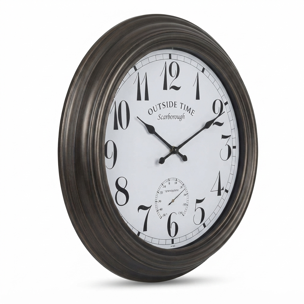 Outdoor Water Resistant Clock - Scarborough 58cm — side view