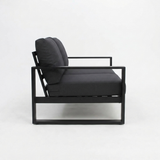 Hayman 2 Seater Lounge - Black — side view
