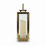 Amalfi Gold Hurricane Lantern Large — side view