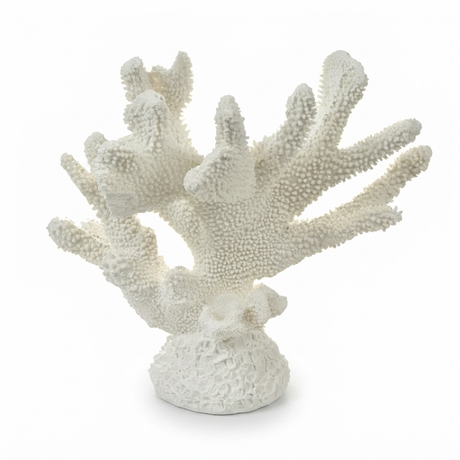 Anenome Coral Resin Sculpture White — side view
