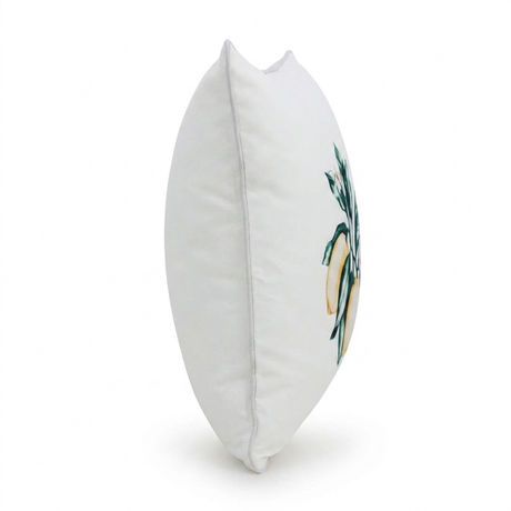 Citrus White 45x45cm Outdoor Cushion — side view