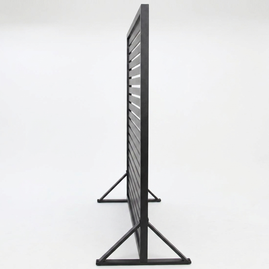 Privacy Screen 180cm x 183cm - Black — side view