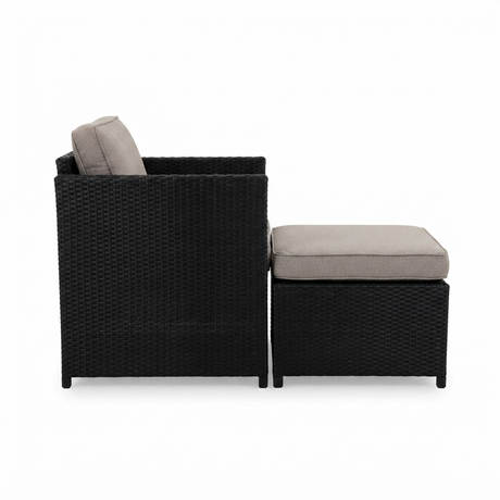 Space Lounge Chair and Ottoman — side view