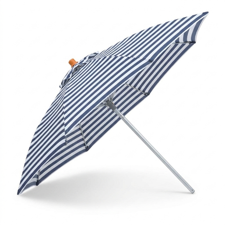 Replacement Canopy for 3m Aluminium Umbrella - Navy and White Stripe — side view