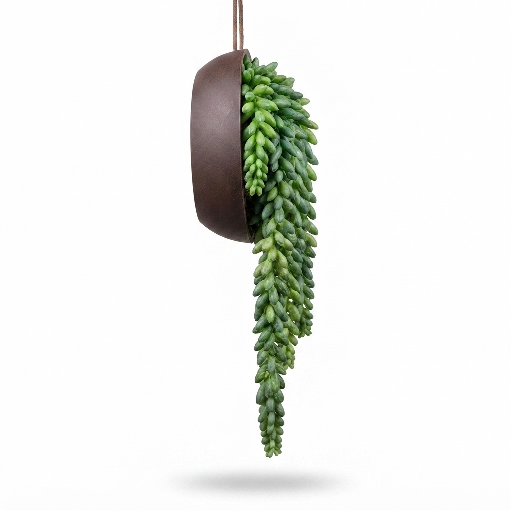 Hanging String of Pearl - Artificial Plant — side view