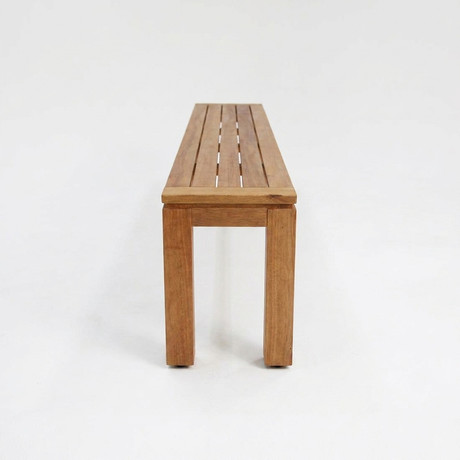 Selina 235cm Karri Gum Timber Bench — side view