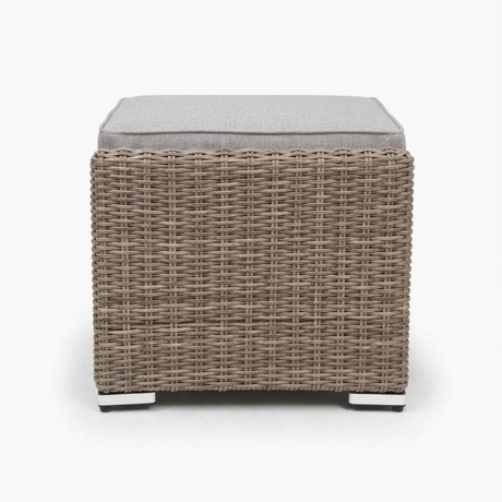 Amani Footstool - Driftwood Stone — side view