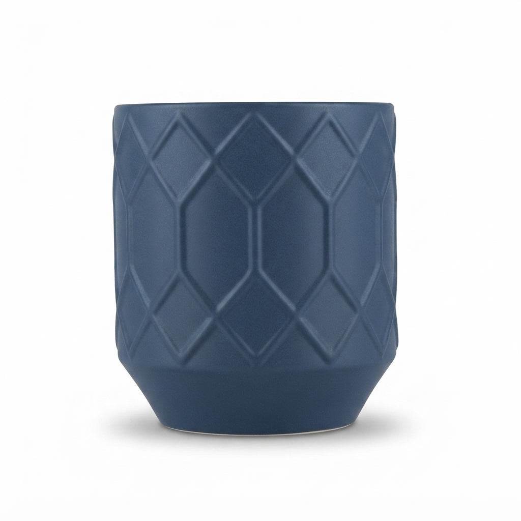 Izel Planter 15.5 x 15 Navy — side view