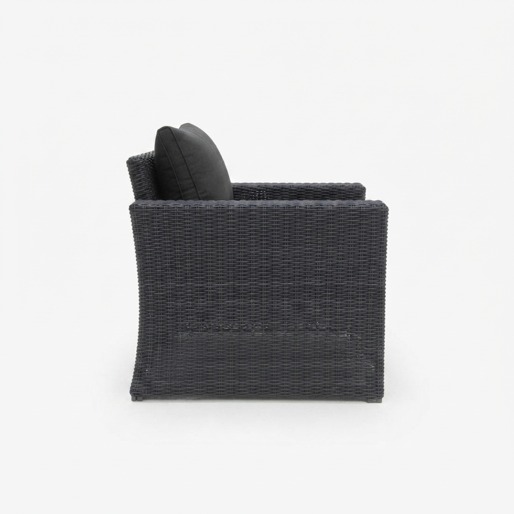 Banksia Armchair - Black Charcoal — side view