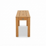 Palmer 160 Teak Bench — side view