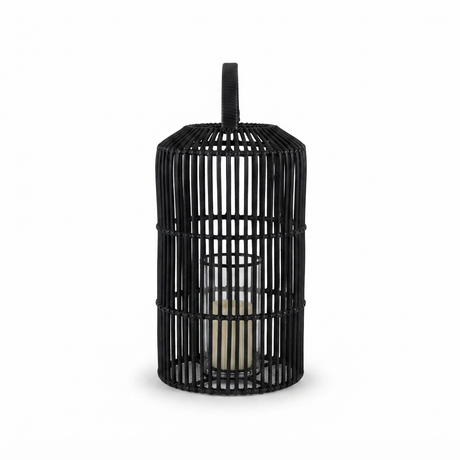 Toby Cylinder Lantern Black Medium — side view