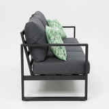 Dallas 3-Seater Lounge - Black — side view