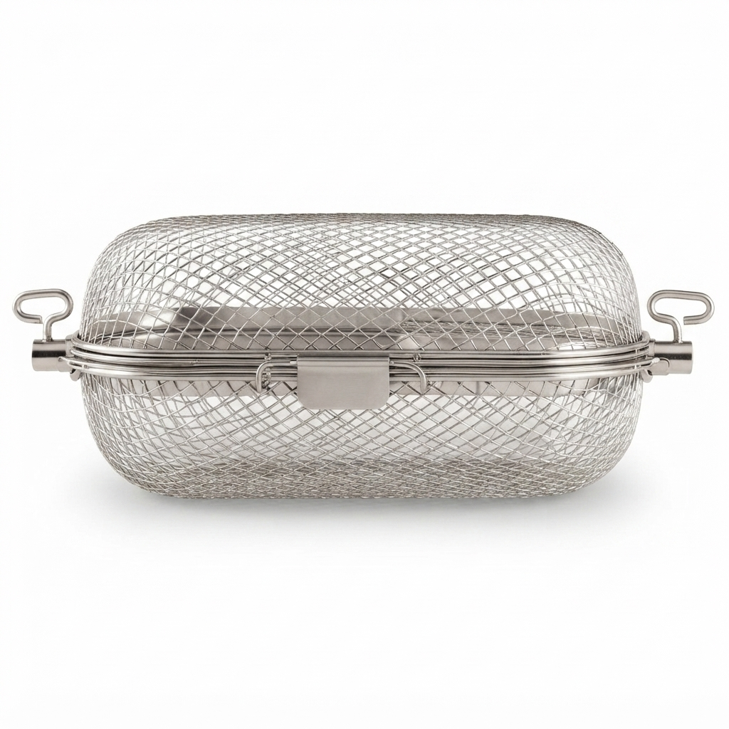 Pro Rotisserie Basket — side view