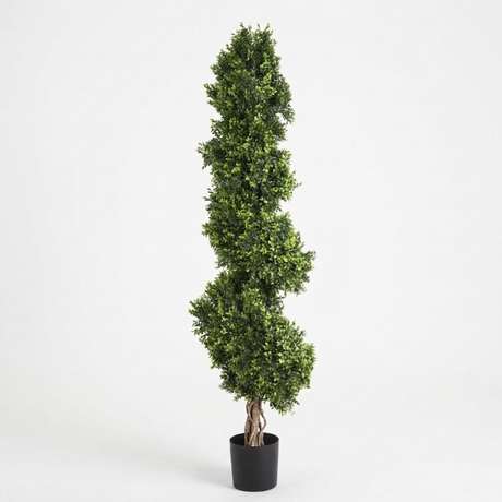 Z Boxwood Spiral Tree - Artificial Plant (190cm) — side view