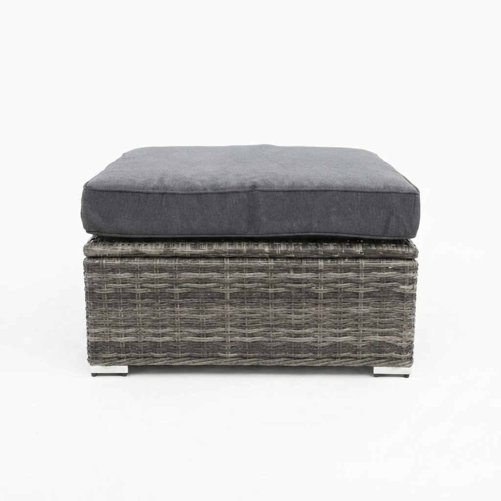 Amani Small Storage Ottoman - Grey Storm — side view